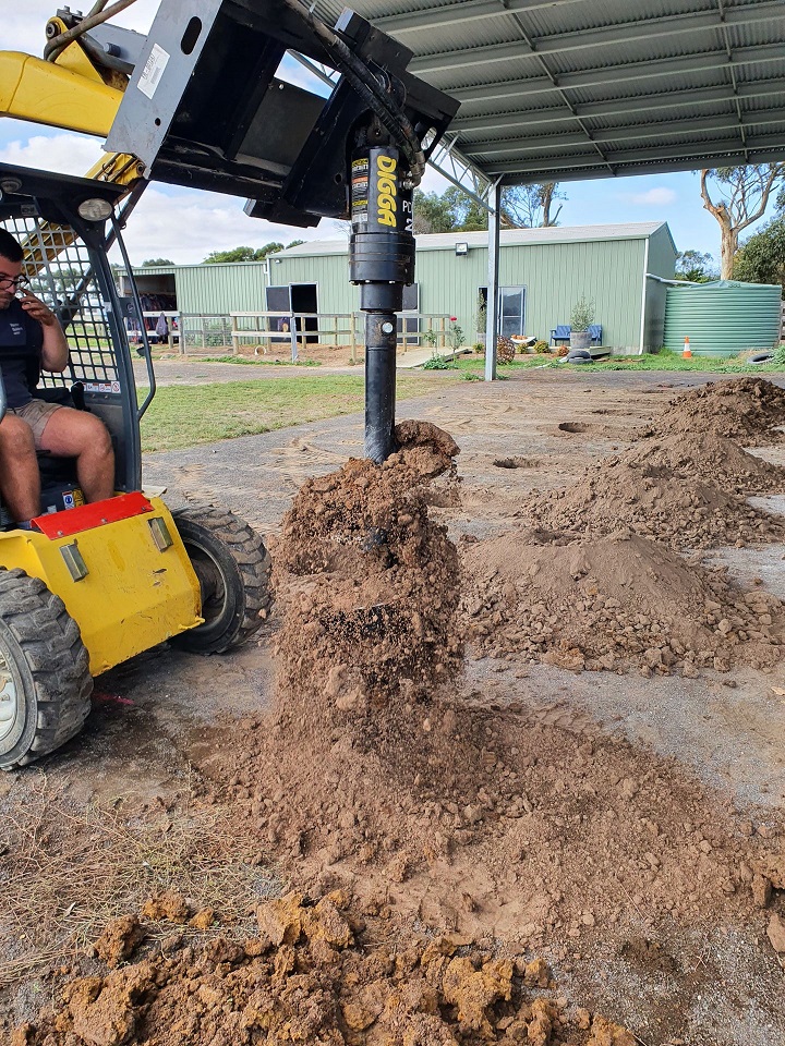 Bore Hole Auger Work Down To Earth Mini Digging